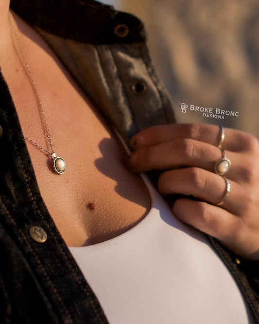 Mother of Pearl Sterling Silver Necklace