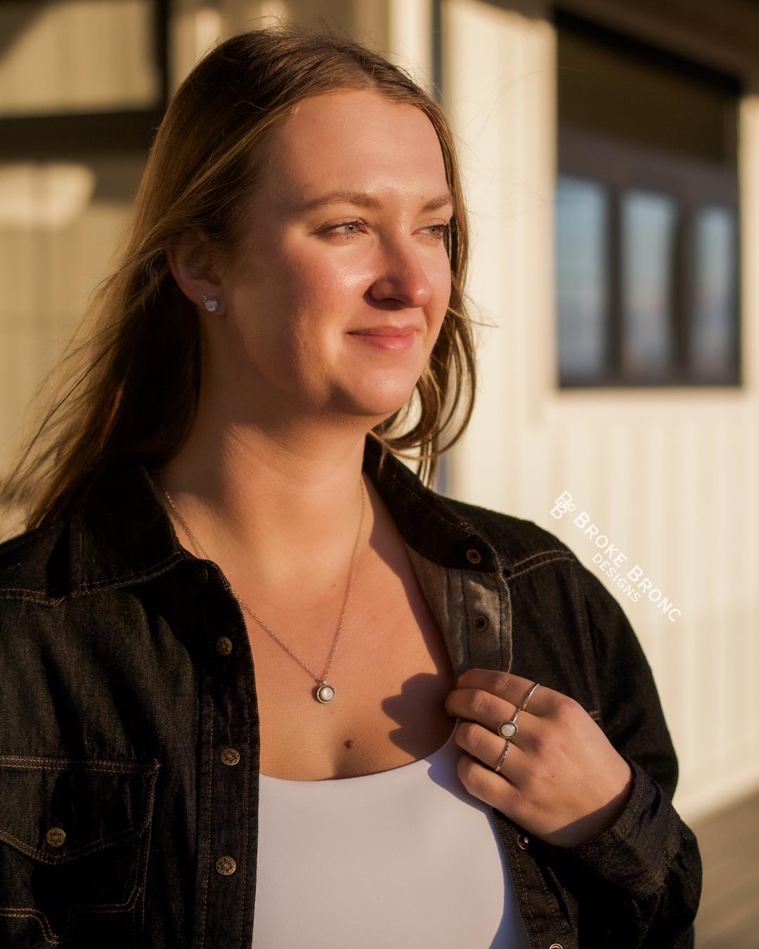 Mother of Pearl Sterling Silver Necklace