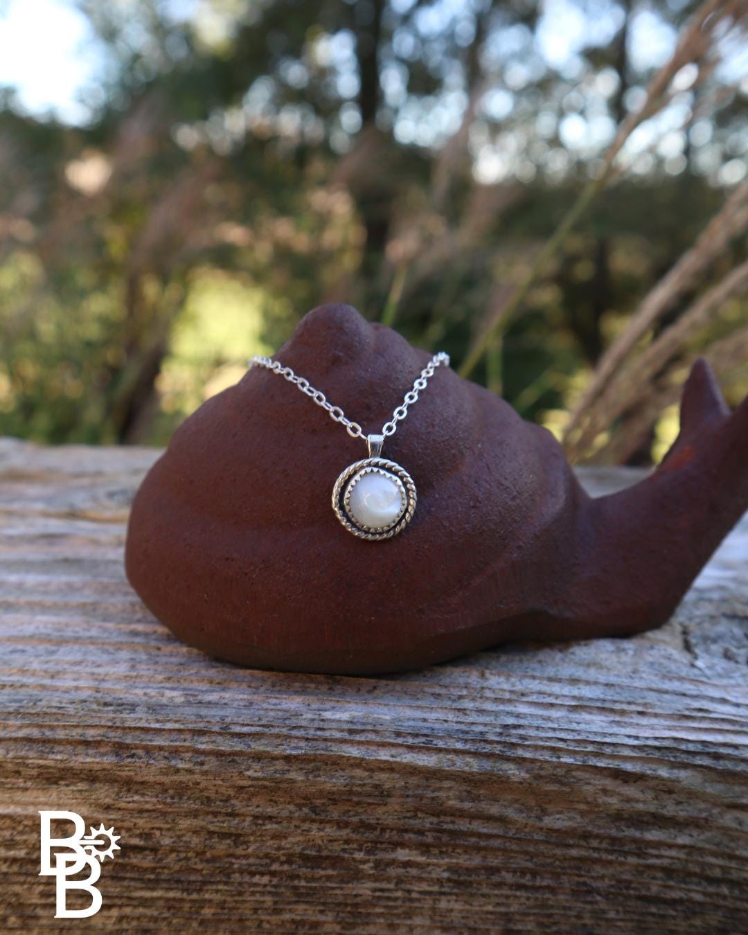 Mother of Pearl Sterling Silver Necklace