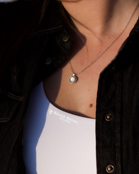 Mother of Pearl Sterling Silver Necklace