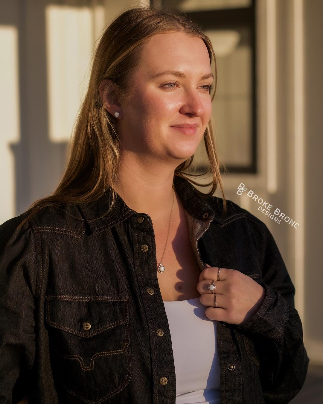 Mother of Pearl Sterling Silver Stud Earrings