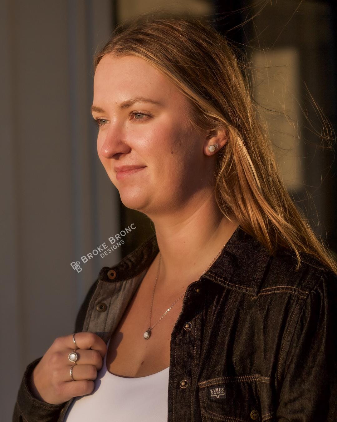 Mother of Pearl Sterling Silver Stud Earrings