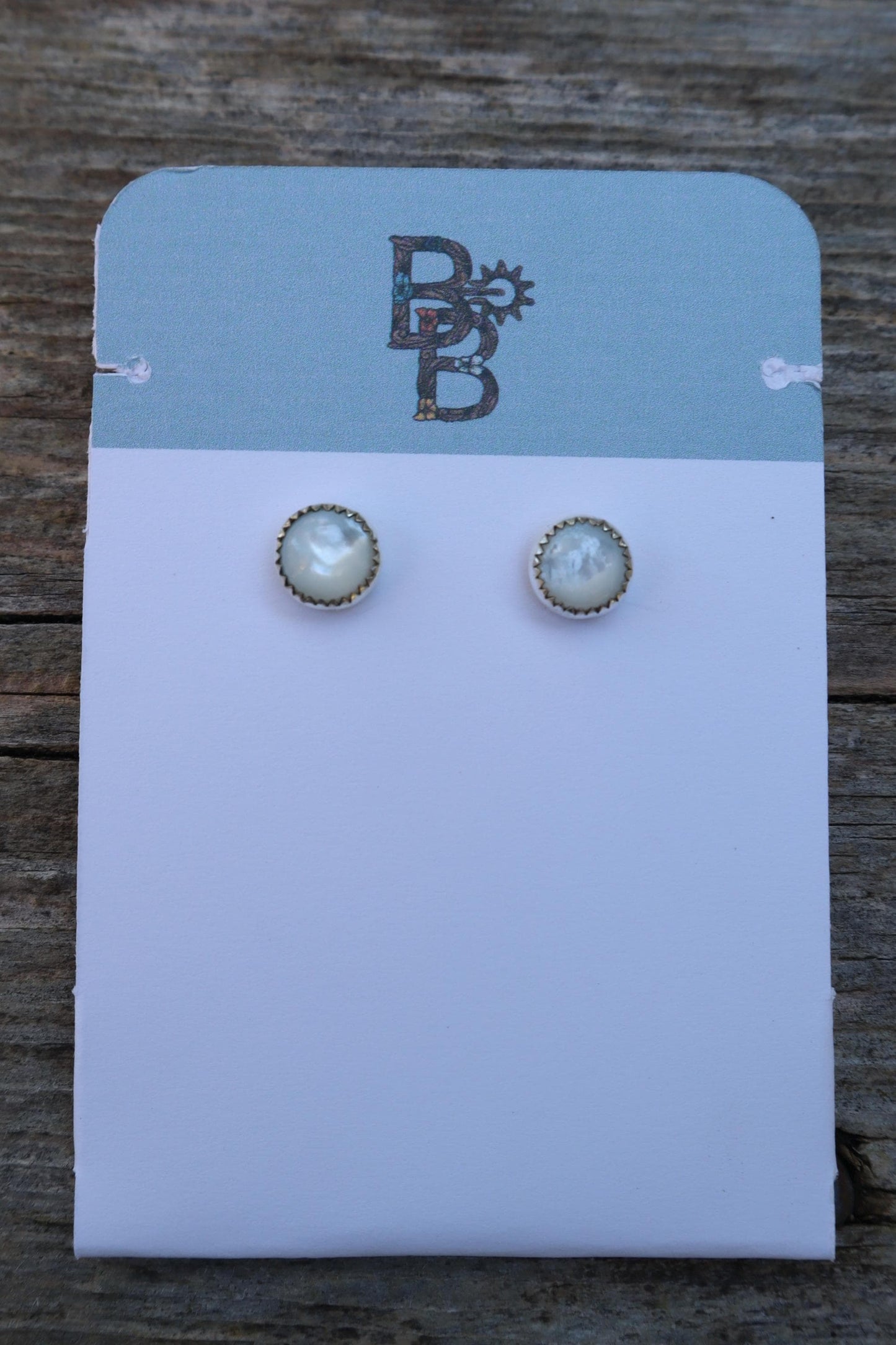 Mother of Pearl Sterling Silver Stud Earrings