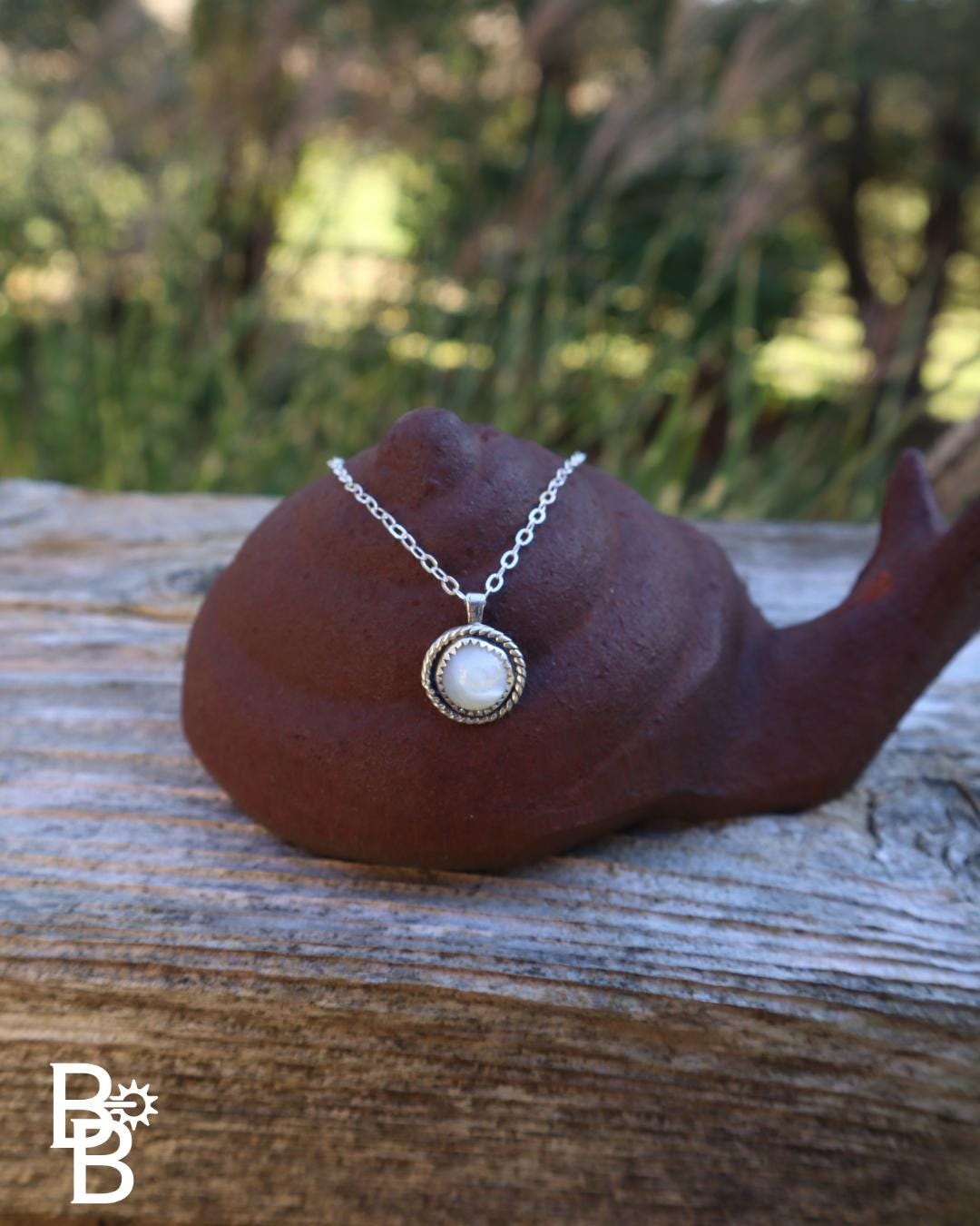 Mother of Pearl Sterling Silver Necklace