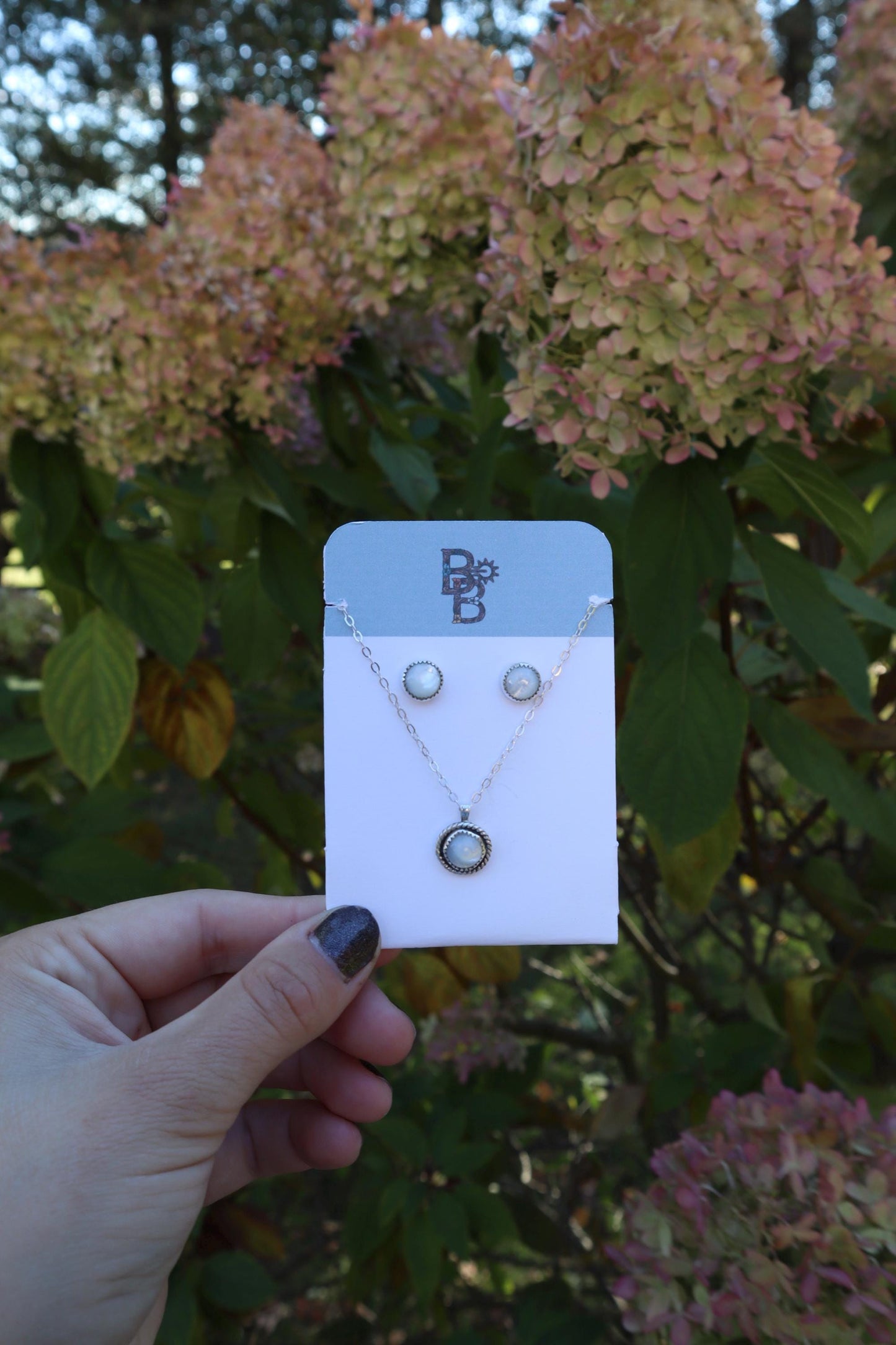 Mother of Pearl Sterling Silver Necklace