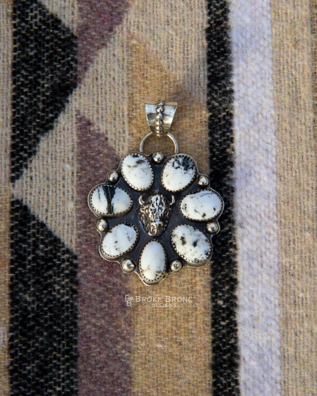 White Buffalo Cluster Pendant